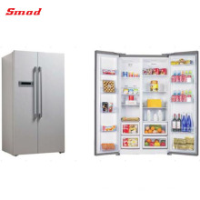 Refrigerador de lado a lado de poco ruido barato chino libre de escarcha 582L con luz LED